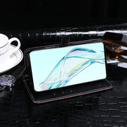 idewei Custodia in pelle a vibrazione orizzontale con struttura in coccodrillo con supporto e slot per carte e portafoglio, For ZTE Axon 30 5G, For Tecno Spark 7P