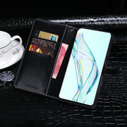 idewei Custodia in pelle a vibrazione orizzontale con struttura in coccodrillo con supporto e slot per carte e portafoglio, For ZTE Axon 30 5G, For Tecno Spark 7P