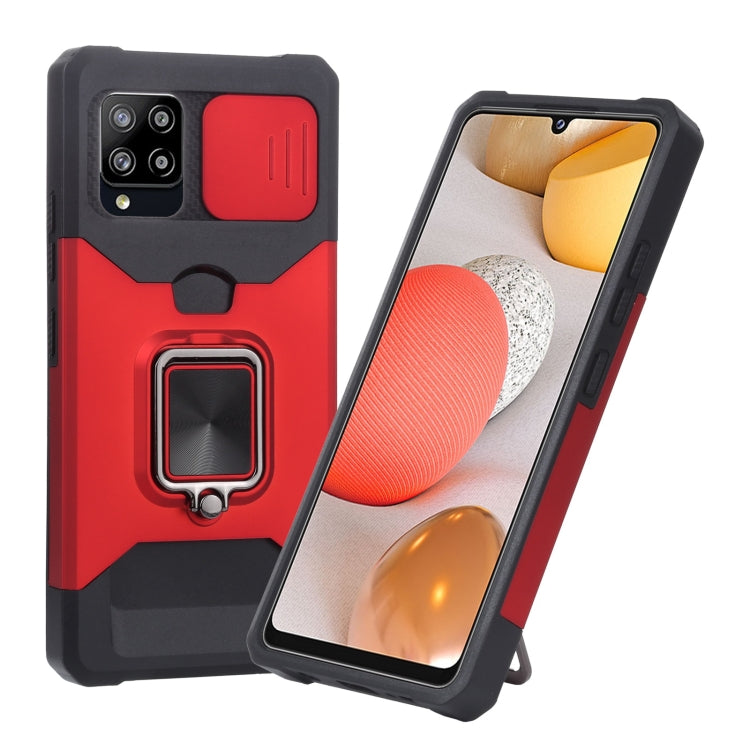 Cover per fotocamera scorrevole Design Custodia antiurto per PC + TPU con supporto per anello e slot per schede, For Google Pixel 5a 5G, For Samsung Galaxy A42 5G, For Samsung Galaxy A72 5G, For Samsung Galaxy Note20 Ultra