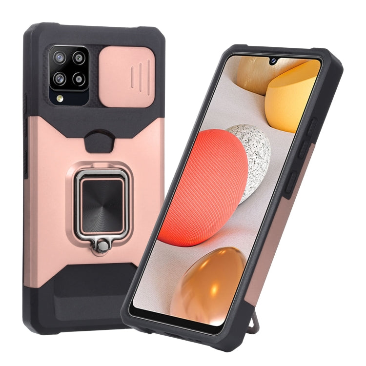 Cover per fotocamera scorrevole Design Custodia antiurto per PC + TPU con supporto per anello e slot per schede, For Google Pixel 5a 5G, For Samsung Galaxy A42 5G, For Samsung Galaxy A72 5G, For Samsung Galaxy Note20 Ultra