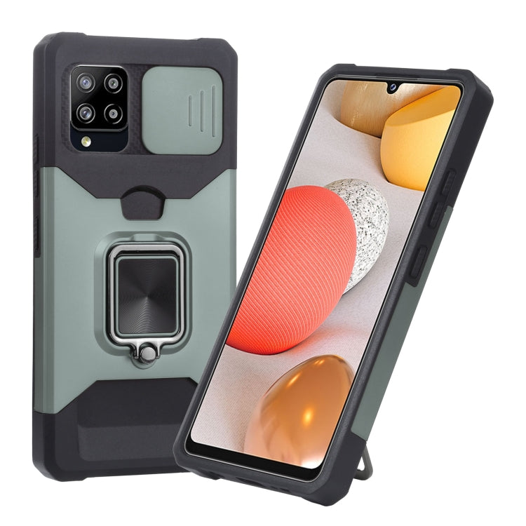 Cover per fotocamera scorrevole Design Custodia antiurto per PC + TPU con supporto per anello e slot per schede, For Google Pixel 5a 5G, For Samsung Galaxy A42 5G, For Samsung Galaxy A72 5G, For Samsung Galaxy Note20 Ultra