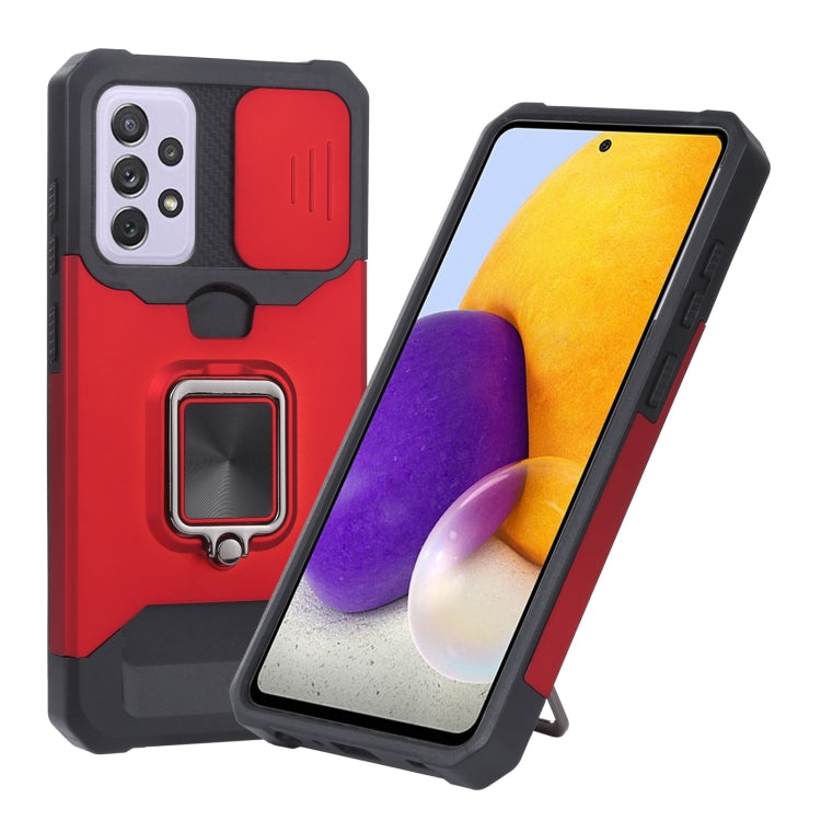 Cover per fotocamera scorrevole Design Custodia antiurto per PC + TPU con supporto per anello e slot per schede, For Google Pixel 5a 5G, For Samsung Galaxy A42 5G, For Samsung Galaxy A72 5G, For Samsung Galaxy Note20 Ultra