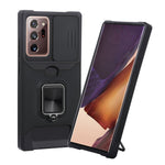 Cover per fotocamera scorrevole Design Custodia antiurto per PC + TPU con supporto per anello e slot per schede, For Google Pixel 5a 5G, For Samsung Galaxy A42 5G, For Samsung Galaxy A72 5G, For Samsung Galaxy Note20 Ultra