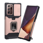 Cover per fotocamera scorrevole Design Custodia antiurto per PC + TPU con supporto per anello e slot per schede, For Google Pixel 5a 5G, For Samsung Galaxy A42 5G, For Samsung Galaxy A72 5G, For Samsung Galaxy Note20 Ultra