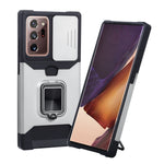 Cover per fotocamera scorrevole Design Custodia antiurto per PC + TPU con supporto per anello e slot per schede, For Google Pixel 5a 5G, For Samsung Galaxy A42 5G, For Samsung Galaxy A72 5G, For Samsung Galaxy Note20 Ultra