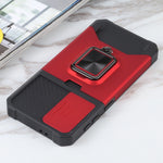 Cover per fotocamera scorrevole Design Custodia antiurto per PC + TPU con supporto per anello e slot per schede, For Samsung Galaxy S21 5G, For Samsung Galaxy S21+ 5G, For Samsung Galaxy Note20