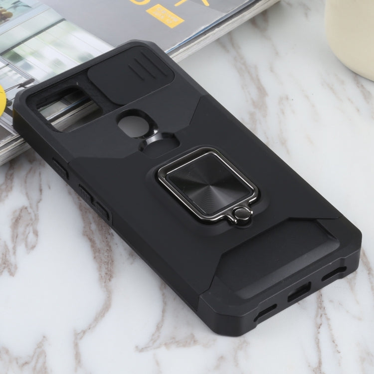 Cover per fotocamera scorrevole Design Custodia antiurto per PC + TPU con supporto per anello e slot per schede, For Google Pixel 5a 5G, For Samsung Galaxy A42 5G, For Samsung Galaxy A72 5G, For Samsung Galaxy Note20 Ultra