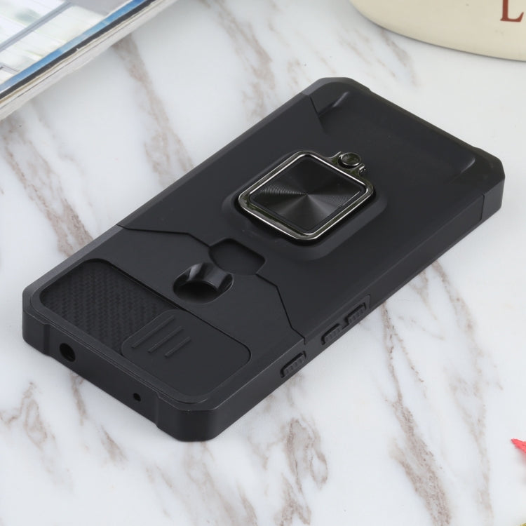 Cover per fotocamera scorrevole Design Custodia antiurto per PC + TPU con supporto per anello e slot per schede, For Google Pixel 5a 5G, For Samsung Galaxy A42 5G, For Samsung Galaxy A72 5G, For Samsung Galaxy Note20 Ultra