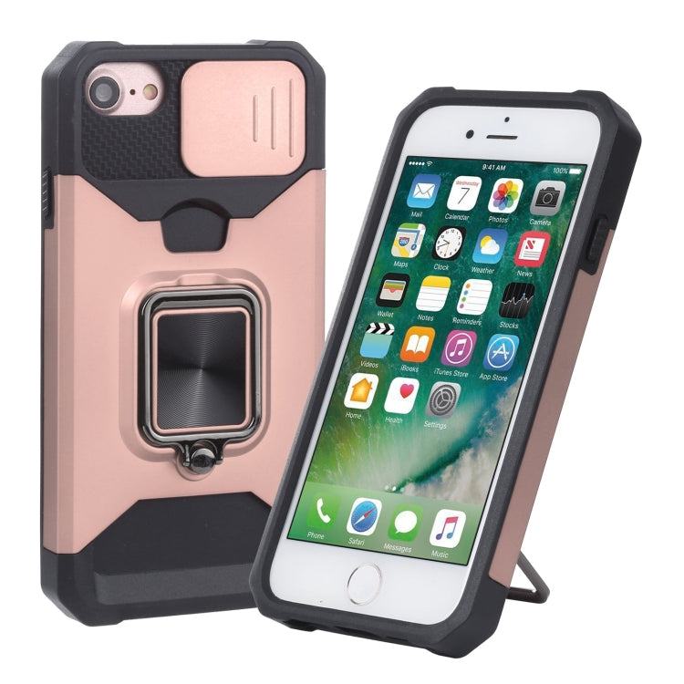 Cover scorrevole PC+TPU con slot carte per iPhone SE 2022 e model
