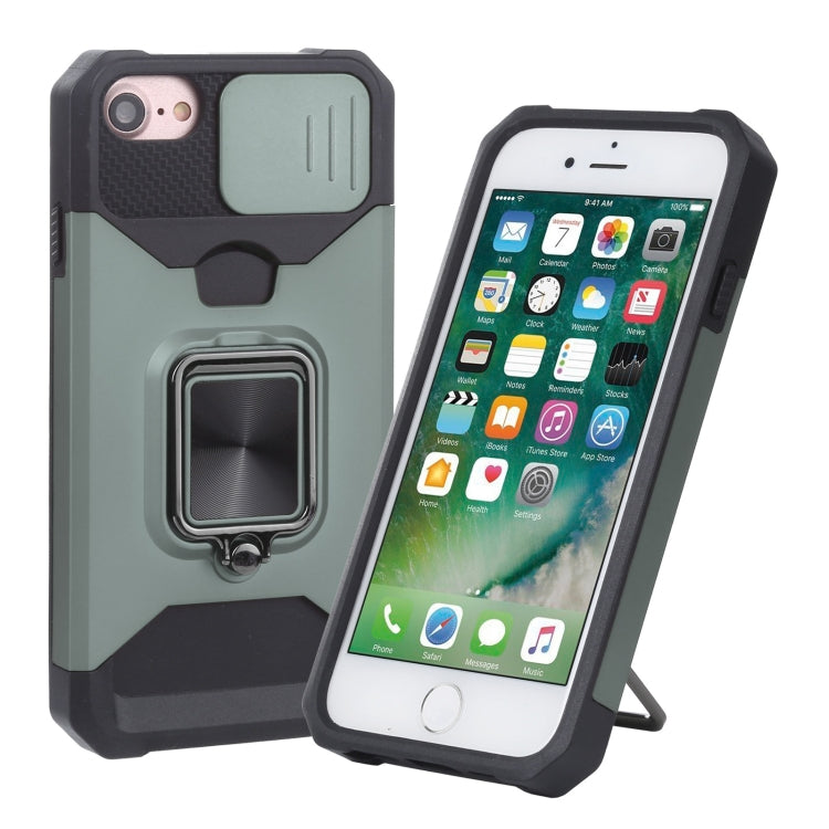 Cover scorrevole PC+TPU con slot carte per iPhone SE 2022 e model