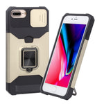 Cover scorrevole PC+TPU con slot carte per iPhone SE 2022 e model