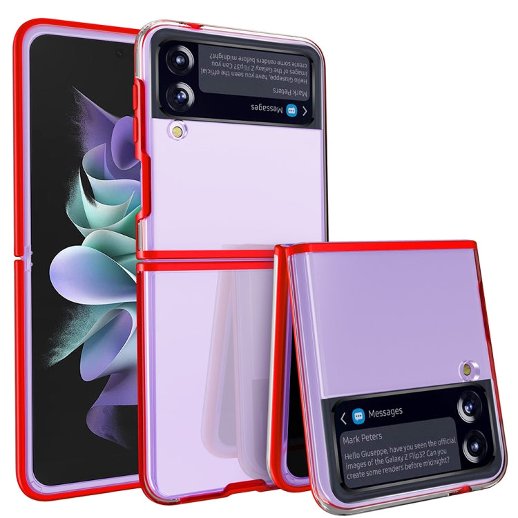 Semplice custodia antiurto PC + TPU in cristallo trasparente all-inclusive, For Samsung Galaxy Z Flip3 5G