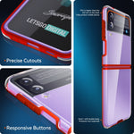 Semplice custodia antiurto PC + TPU in cristallo trasparente all-inclusive, For Samsung Galaxy Z Flip3 5G