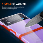 Semplice custodia antiurto PC + TPU in cristallo trasparente all-inclusive, For Samsung Galaxy Z Flip3 5G