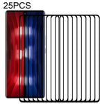 Pellicola in vetro temperato a schermo intero con bordo curvo 3D da 25 pezzi, For vivo iQOO 8 Pro (25 PCS)