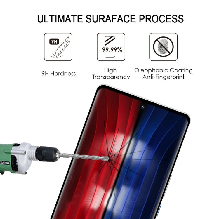 Pellicola in vetro temperato a schermo intero con bordo curvo 3D da 25 pezzi, For vivo iQOO 8 Pro (25 PCS)