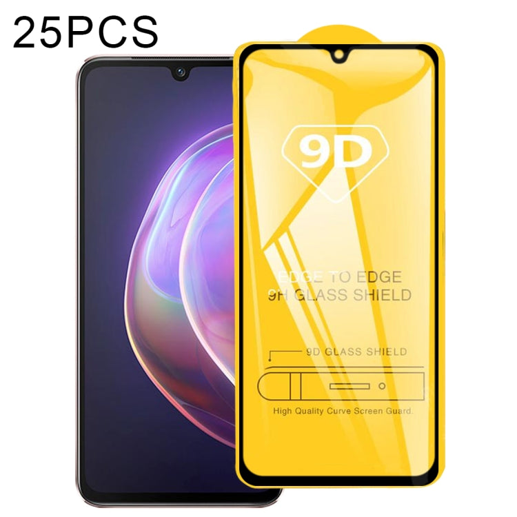 25 pellicole in vetro temperato a schermo intero con colla piena 9D, For vivo V21 / V21 5G / V23e 5G (25 PCS), For vivo V21e / V21e 5G (25 PCS), For vivo iQOO 8 (25 PCS)