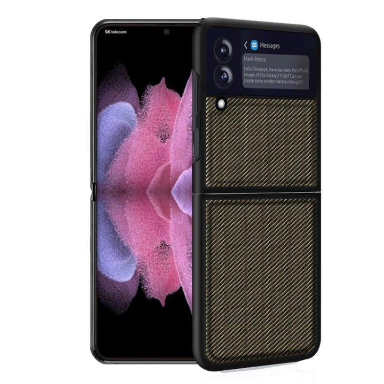 Custodia antiurto in PU fibra di carbonio per Samsung Galaxy Z Fl