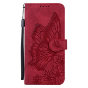 Custodia in pelle a vibrazione orizzontale con goffratura farfalle effetto pelle retrò con supporto, slot per carte e portafoglio, For iPhone 13 mini, For iPhone 13, For iPhone 13 Pro, For iPhone 13 Pro Max