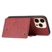 Custodia protettiva magnetica antiurto in PU + TPU con doppia fibbia con slot per schede e supporto, For iPhone 13 mini, For iPhone 13, For iPhone 13 Pro, For iPhone 13 Pro Max