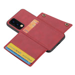 Custodia protettiva magnetica antiurto in PU + TPU con doppia fibbia con slot per schede e supporto, For OnePlus Nord 2 5G