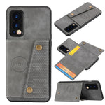 Custodia protettiva magnetica antiurto in PU + TPU con doppia fibbia con slot per schede e supporto, For OnePlus Nord 2 5G