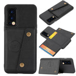 Custodia protettiva magnetica antiurto in PU + TPU con doppia fibbia con slot per schede e supporto, For OnePlus Nord 2 5G