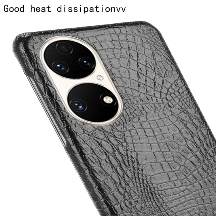 Custodia PC + PU antiurto in coccodrillo, For Huawei P50