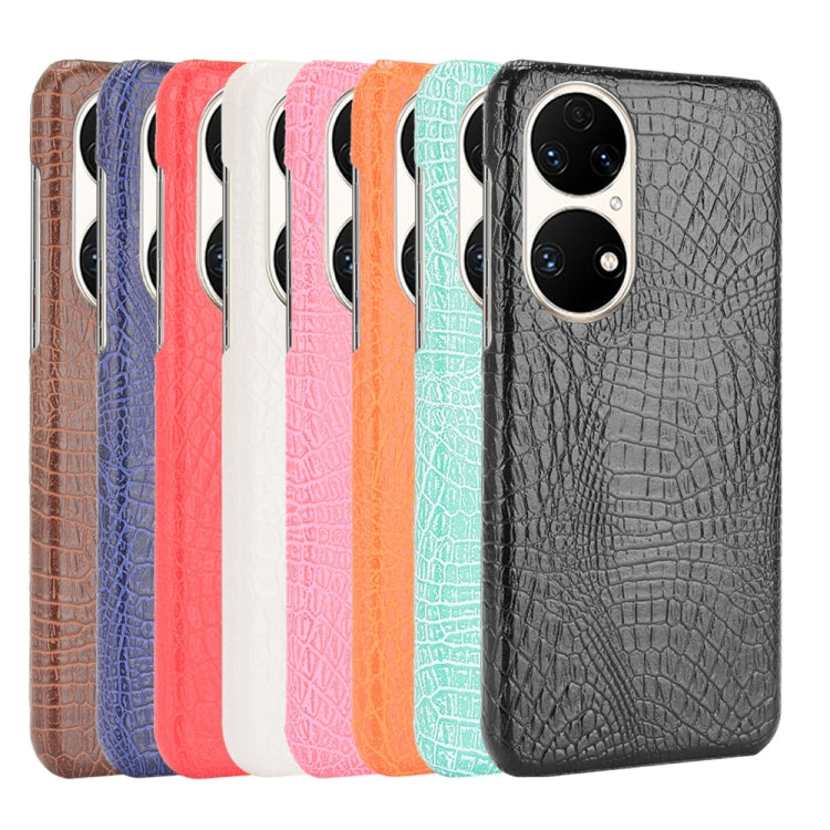 Custodia PC + PU antiurto in coccodrillo, For Huawei P50