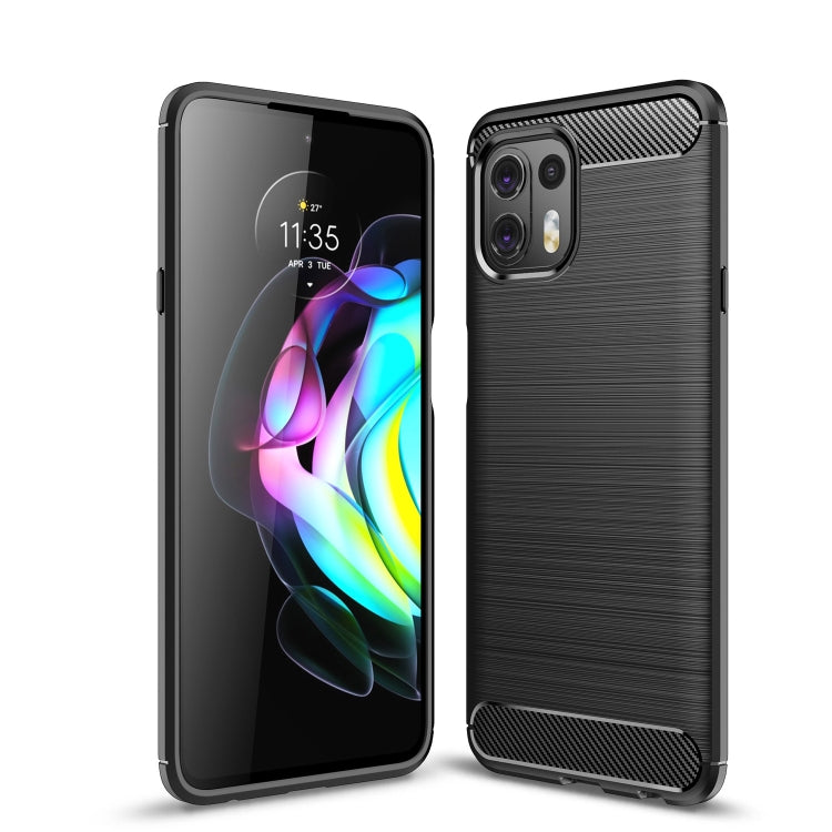 Custodia in TPU in fibra di carbonio con trama spazzolata, For Motorola Moto Edge 20 Lite, For Motorola Moto Edge 20 Pro, For Motorola Moto Edge 20
