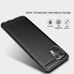 Custodia in TPU in fibra di carbonio con trama spazzolata, For Motorola Moto Edge 20 Lite, For Motorola Moto Edge 20 Pro, For Motorola Moto Edge 20