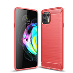 Custodia in TPU in fibra di carbonio con trama spazzolata, For Motorola Moto Edge 20 Lite, For Motorola Moto Edge 20 Pro, For Motorola Moto Edge 20