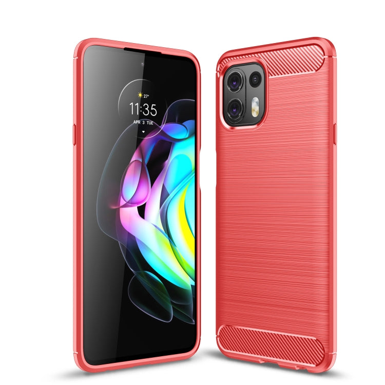 Custodia in TPU in fibra di carbonio con trama spazzolata, For Motorola Moto Edge 20 Lite, For Motorola Moto Edge 20 Pro, For Motorola Moto Edge 20
