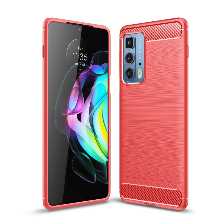 Custodia in TPU in fibra di carbonio con trama spazzolata, For Motorola Moto Edge 20 Lite, For Motorola Moto Edge 20 Pro, For Motorola Moto Edge 20