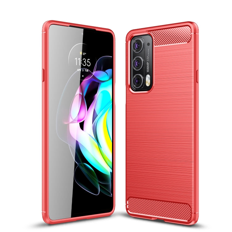 Custodia in TPU in fibra di carbonio con trama spazzolata, For Motorola Moto Edge 20 Lite, For Motorola Moto Edge 20 Pro, For Motorola Moto Edge 20
