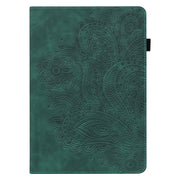 Custodia in pelle flip orizzontale con motivo in rilievo pavone TPU + PU con supporto e slot per carte e portafoglio e funzione sleep / wake-up, For Xiaomi Pad 5 Pro / Pad 5