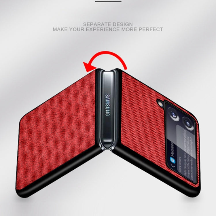 Sea Sand Cloth Texture Custodia protettiva antiurto per PC + TPU, For Samsung Galaxy Z Flip3 5G