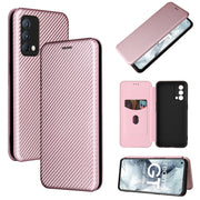 Struttura in fibra di carbonio Flip orizzontale magnetico Custodia in pelle TPU + PC + PU con slot per schede, For OPPO Realme GT Master, For OPPO Reno6 Z, For Motorola Edge 20 Lite, For Xiaomi Redmi 10