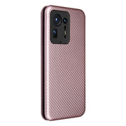 Struttura in fibra di carbonio Flip orizzontale magnetico Custodia in pelle TPU + PC + PU con slot per schede, For Xiaomi Mix 4