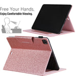 Custodia portafoglio in pelle glitterata per iPad Pro 12.9