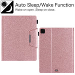 Custodia portafoglio in pelle glitterata per iPad Pro 12.9