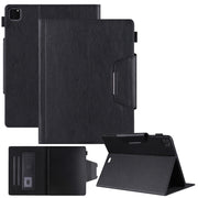 Custodia in pelle flip orizzontale tinta unita con supporto e slot per schede, cornice per foto e portafoglio, For iPad Pro 12.9 2022 / 2021 / 2020 / 2018
