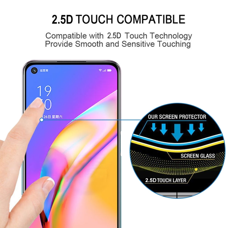 Pellicola in vetro temperato per protezione dello schermo a copertura totale con colla completa, For OPPO A93 5G / A93s 5G (1 PC)