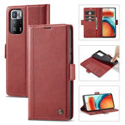 LC.IMEEKE Custodia in pelle a vibrazione orizzontale PU + TPU con fibbia magnetica con supporto e slot per schede e portafoglio, For Xiaomi Redmi Note 10 Pro/Note 10 Pro Max