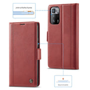 LC.IMEEKE Custodia in pelle a vibrazione orizzontale PU + TPU con fibbia magnetica con supporto e slot per schede e portafoglio, For Xiaomi Redmi Note 10 Pro/Note 10 Pro Max