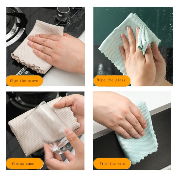Stracci per squame di pesce antitraccia e facili da asciugare Asciugamani per la pulizia della cucina, consegna a colori casuali, specifica: 25x25 cm (sfuso, senza imballaggio), 5pcs, 10pcs, 20pcs