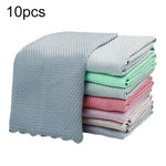 Stracci per squame di pesce antitraccia e facili da asciugare Asciugamani per la pulizia della cucina, consegna a colori casuali, specifica: 25x25 cm (sfuso, senza imballaggio), 5pcs, 10pcs, 20pcs