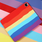 Custodia silicone liquido arcobaleno per iPad 10.2, Air, Pro, Min