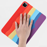 Custodia silicone liquido arcobaleno per iPad 10.2, Air, Pro, Min