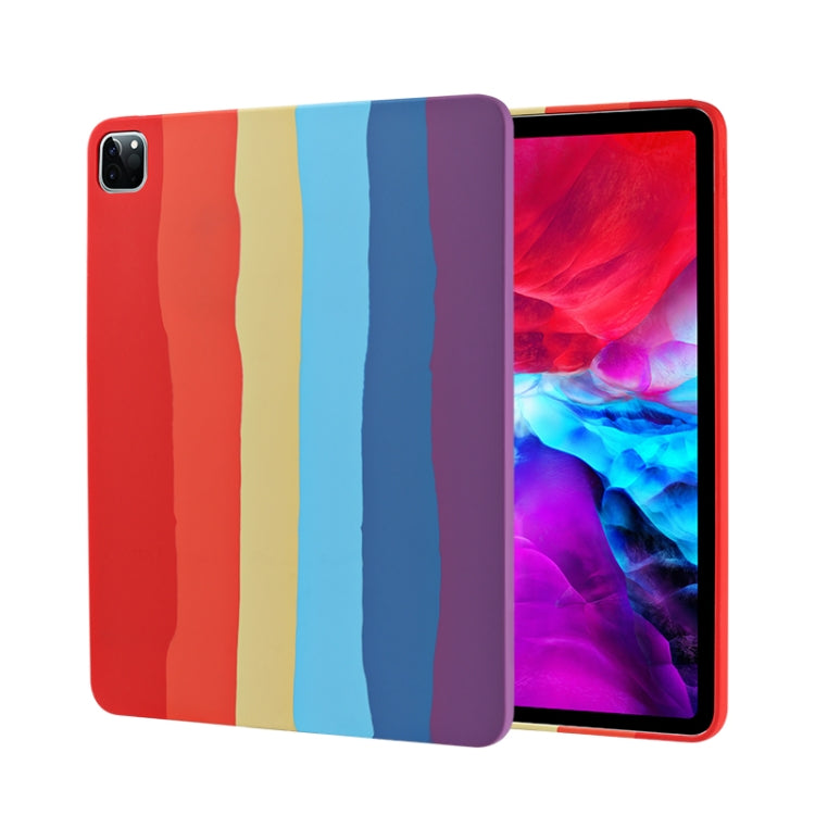 Silicone Liquido Arcobaleno + Custodia Protettiva Antiurto Per PC, For iPad 10.2 2021 / 2020 / 2019 2020/2019, For iPad Air 10.5 inch 2019, For iPad Air 2022 / 2020 10.9 inch, For iPad Pro 11 inch 2020, For iPad Pro 12.9 inch 2020, For iPad mini 5